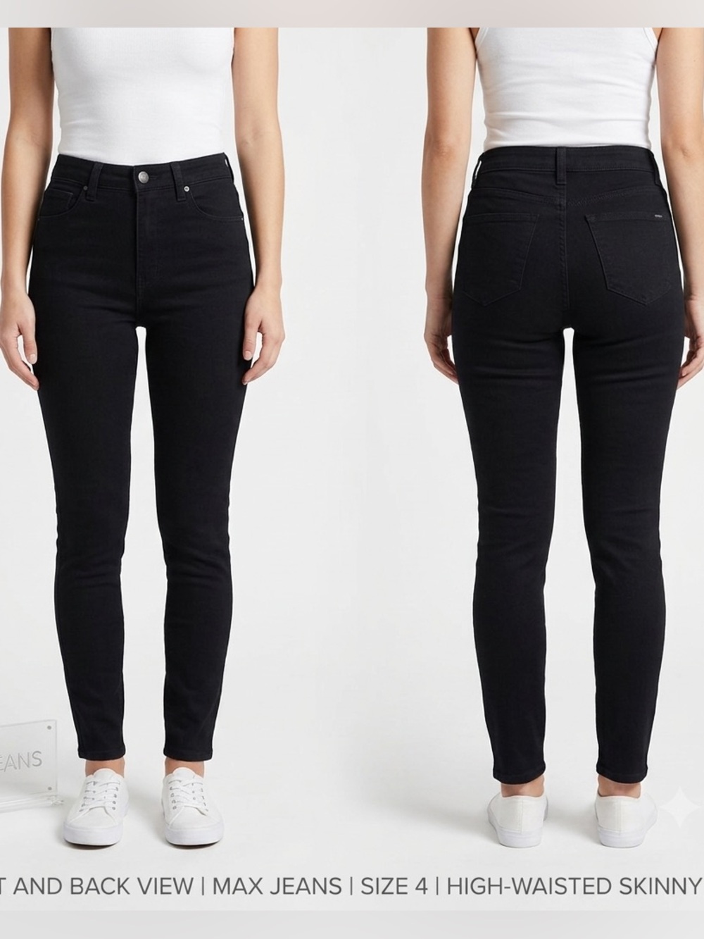 Max Jeans Dark Blue High Rise Skinny 4